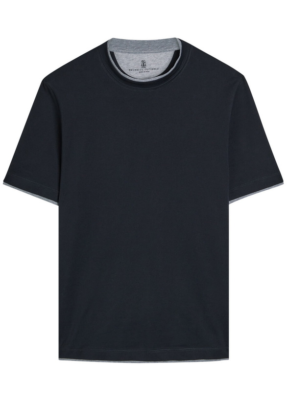 Photo: Brunello Cucinelli Cotton T-shirt Navy