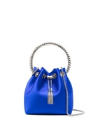 JIMMY CHOO - Bon Bon Crystal Embellished Satin Bucket Bag