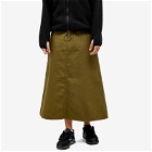Snow Peak Women's Takibi Midi Skirt in Olive