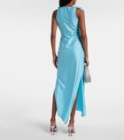 Coperni Floral-appliqué cutout maxi dress