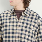 Polar Skate Co. Men's Mitchell Check Shirt in Teal/Butter