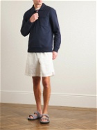 Orlebar Brown - Bolam Garment-Dyed Cotton-Jersey Half-Zip Sweatshirt - Blue