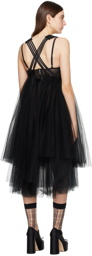 Noir Kei Ninomiya Black Tiered Midi Skirt