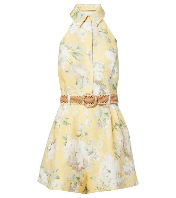 Photo: Zimmermann Acacia floral halterneck linen romper