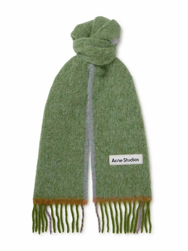 Photo: Acne Studios - Vally Fringed Knitted Scarf