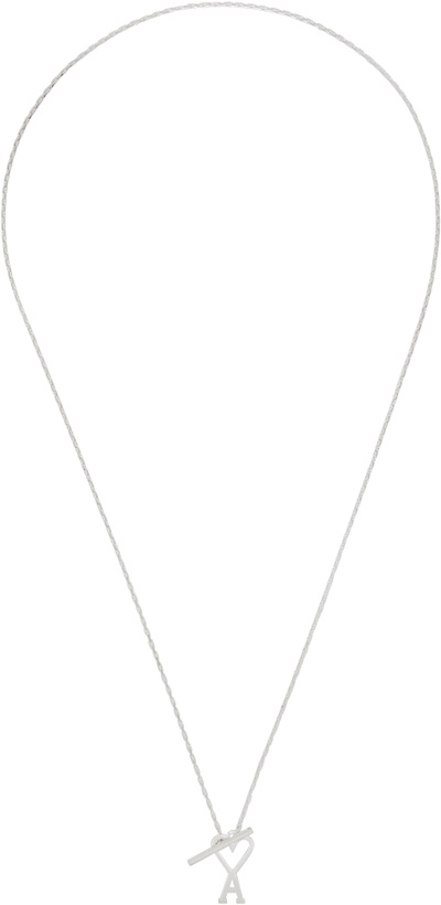 Photo: AMI Paris Silver Ami De Coeur Chain Necklace