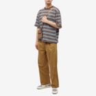 Checks Downtown Men's Stripe T-Shirt in Brown/Blue