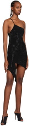 ANDREĀDAMO Black Full Strass Minidress