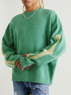 KAPITAL - Intarsia Wool Sweater - Green