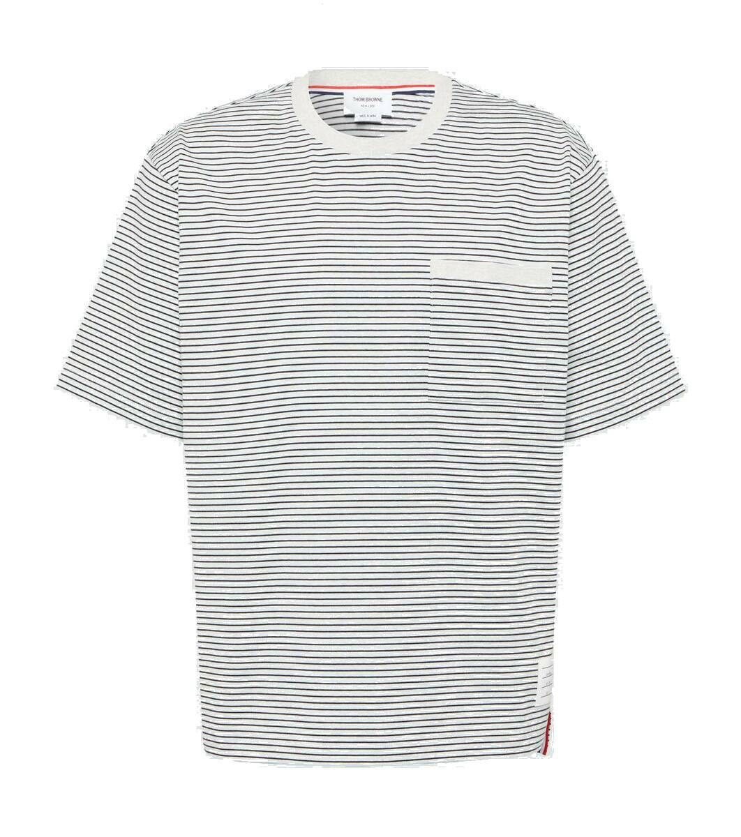 Thom Browne Striped cotton jersey T-shirt Thom Browne