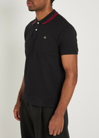 Vivienne Westwood Logo-embroidered Piqué Cotton Polo Shirt Black