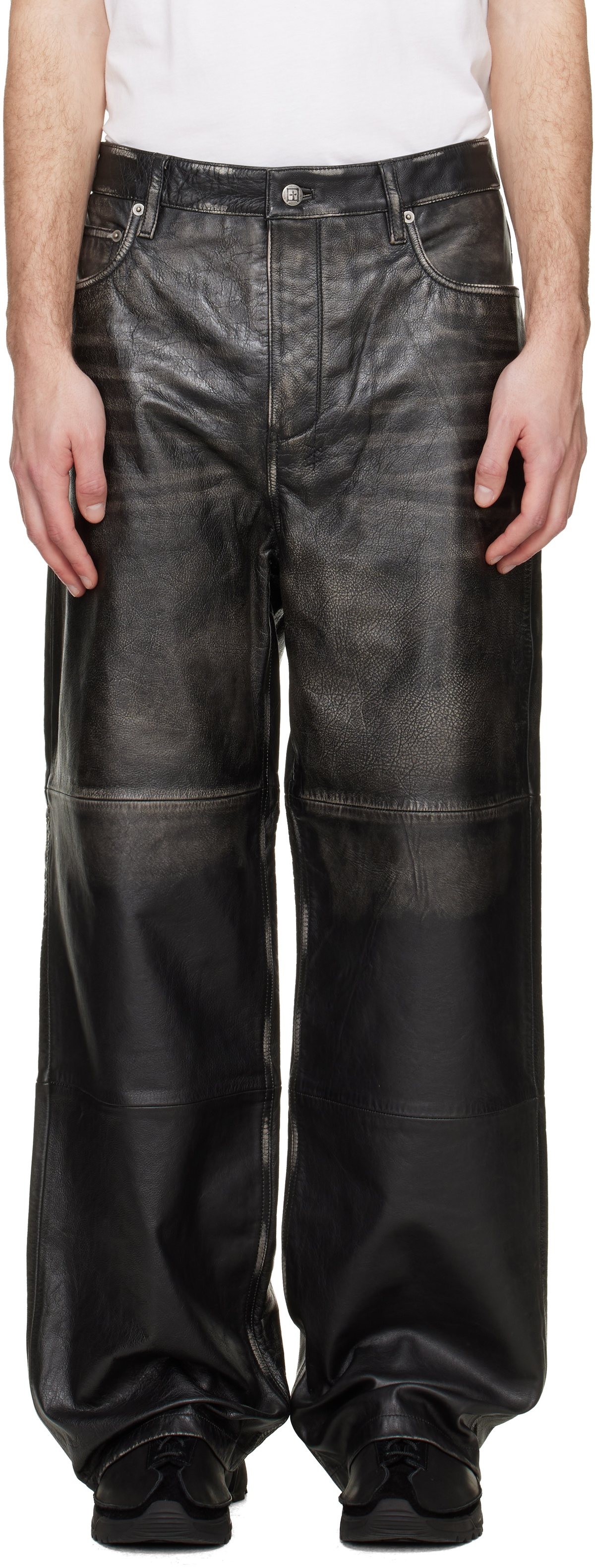 Ksubi Black Blackjack MAXX Leather Pants