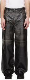 Ksubi Black Blackjack MAXX Leather Pants