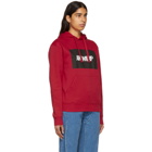 Vier Red Box Logo Hoodie