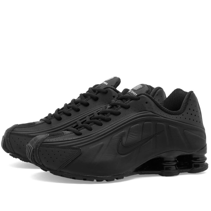 Photo: Nike Women's W SHOX R4 Sneakers in Black/Max Orange