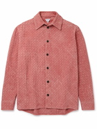 Bottega Veneta - Intrecciato Suede Overshirt - Pink