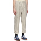 Junya Watanabe White and Black Striped Cargo Pants