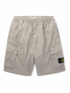 Stone Island - Straight-Leg Logo-Appliquéd Nylon Metal Cargo Shorts - Gray