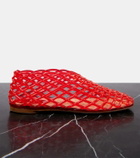 The Row Mara fishnet PVC ballet flats
