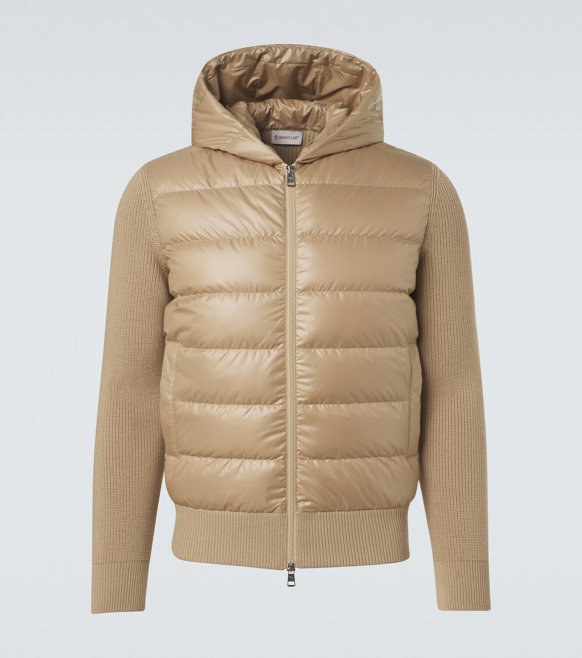 Moncler Tricot down-paneled virgin wool cardigan