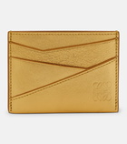 Loewe Puzzle metallic leather card holder