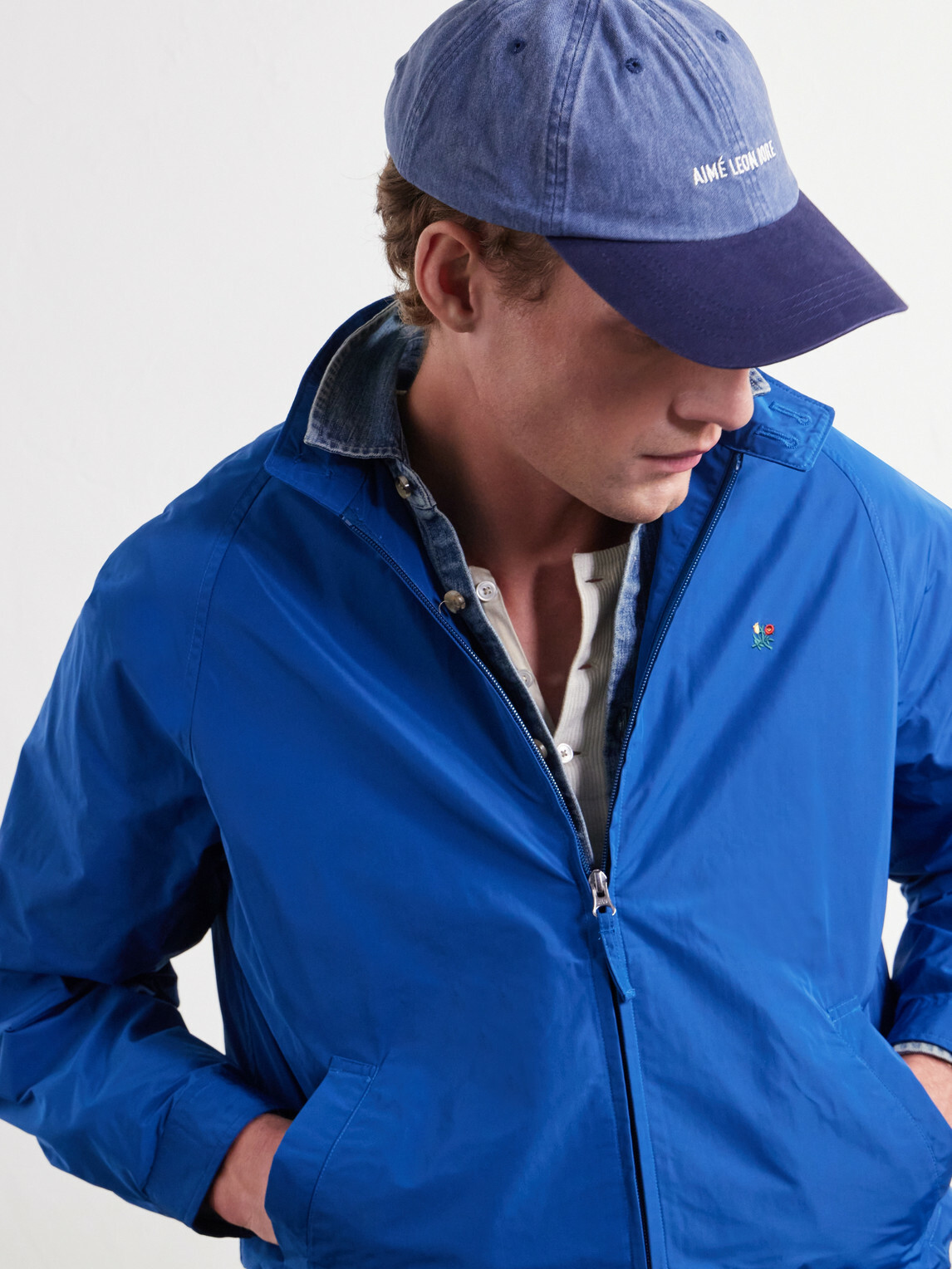 Aimé Leon Dore - Logo-Embroidered Pigment-Dyed Cotton Baseball Cap - Blue
