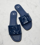 Valentino Garavani VLogo patent leather slides