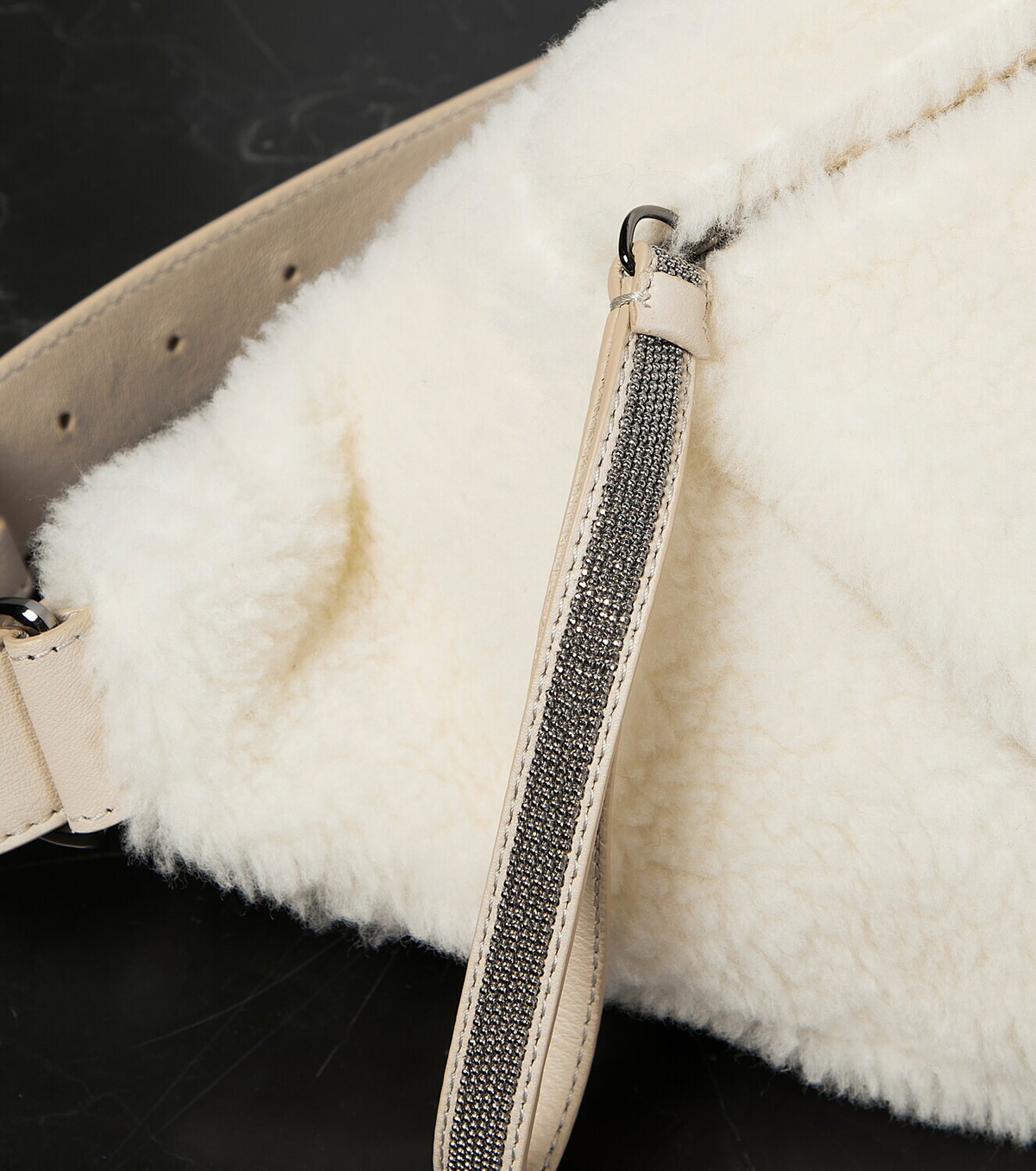 Shearling hot sale belt bag