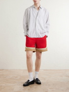 Aimé Leon Dore - Novelty Straight-Leg Logo-Embroidered Mesh Drawstring Shorts - Red