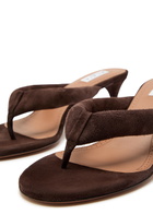 Alaïa Padded 55 Suede Sandals Brown