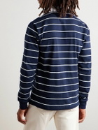 Noah - Classic Rugby Striped Cotton-Jersey Polo Shirt - Blue