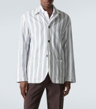Brioni Striped cotton and linen blazer