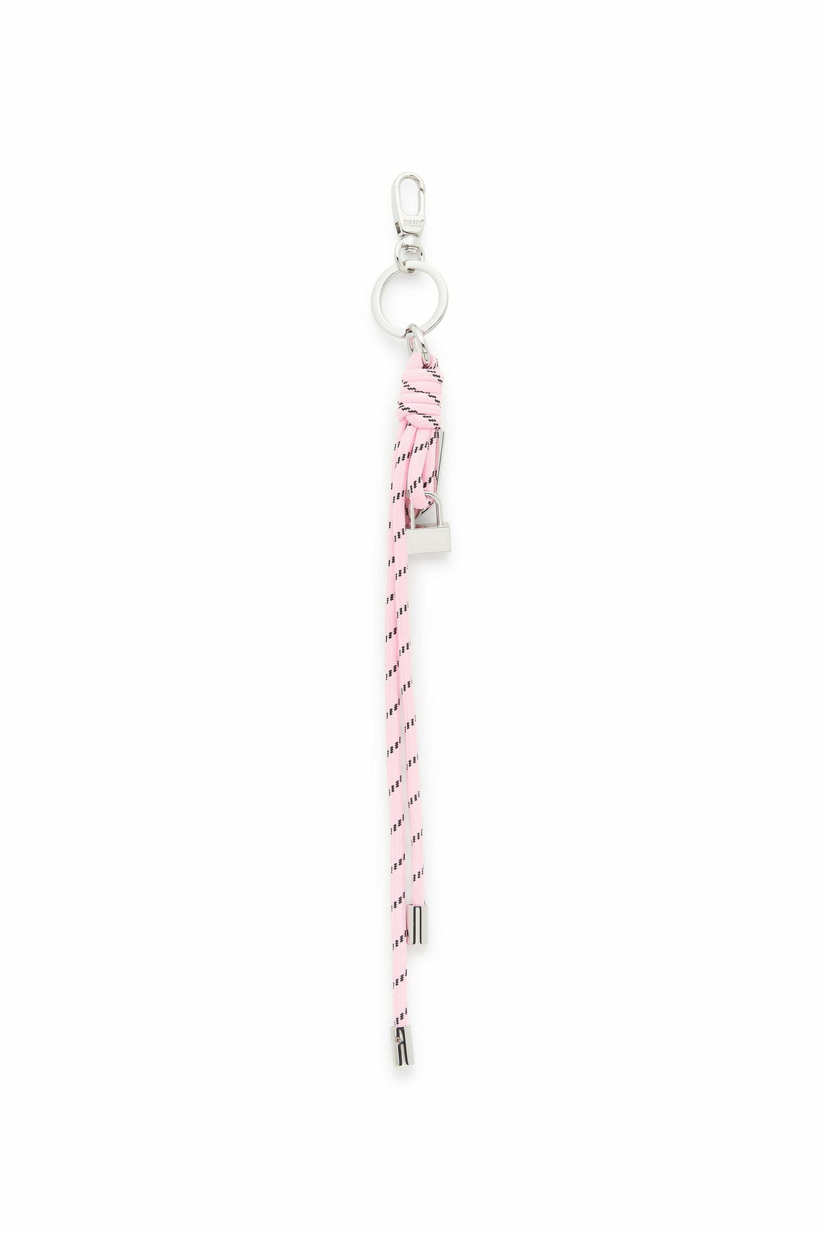 Diesel Metal and rope charm with Diesel pendant - Charms and Keyrings - Unisex - Pink