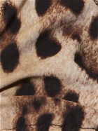 DOLCE & GABBANA Leopard Print Jersey Bikini Top
