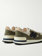 New Balance - Teddy Santis 990v2 Mesh and Suede Sneakers - Gray
