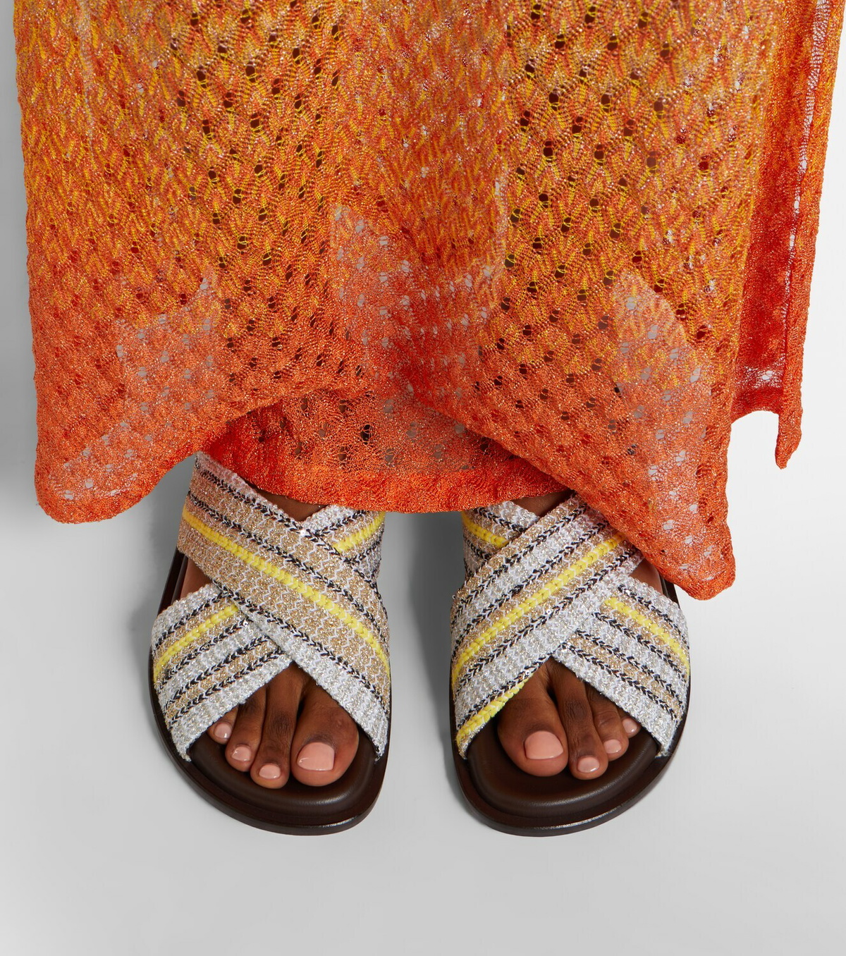 Missoni Viola striped lamé sandals
