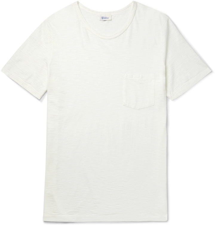 Photo: Schiesser - Hanno Slub Cotton-Jersey T-Shirt - White