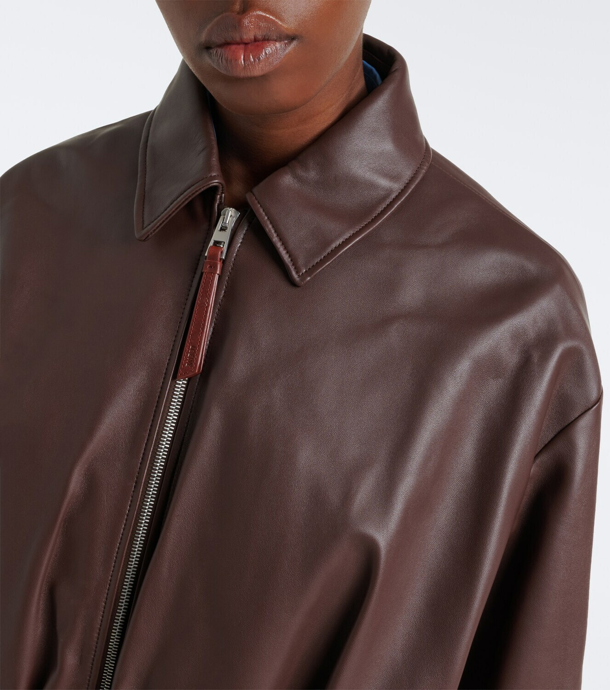 Loewe Draped leather jacket