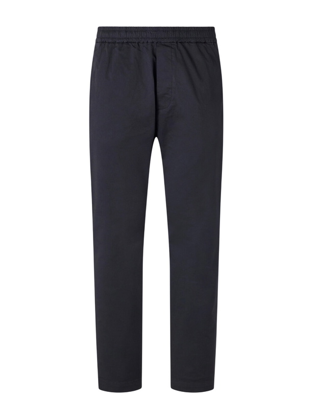 Photo: Barena - Straight-Leg Cotton-Blend Gabardine Trousers - Blue