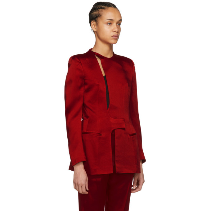 Haider Ackermann Red Open Back Jacket Haider Ackermann