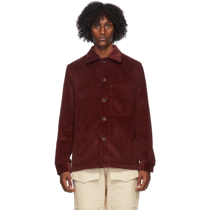 Photo: Barena Red Corduroy Overshirt Jacket