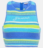 Ganni - Crochet cotton bikini top