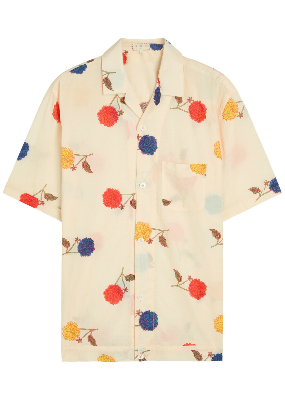 Smr Days Parasio Floral-print Cotton Shirt White