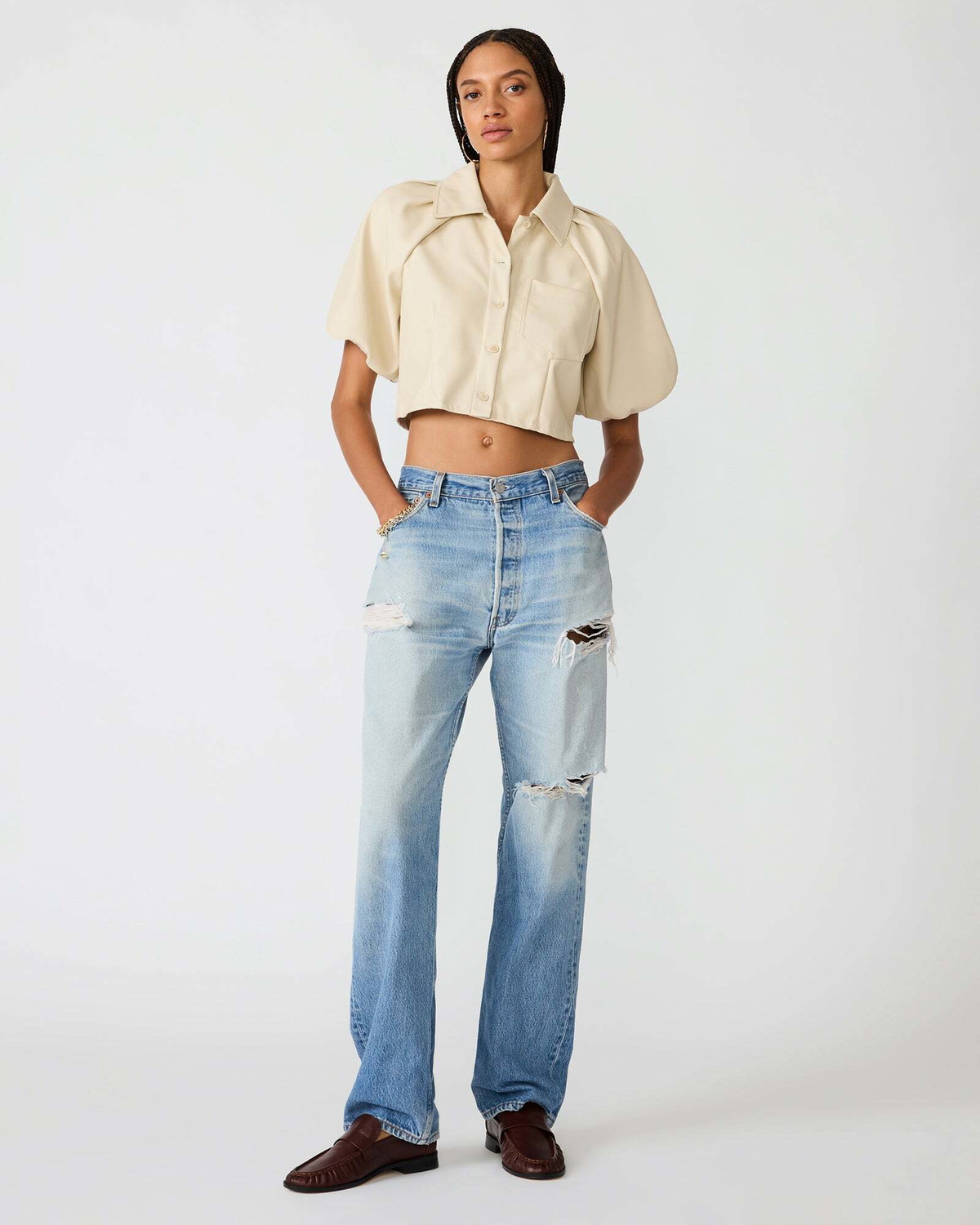 Steve Madden Reece Top in Bone
