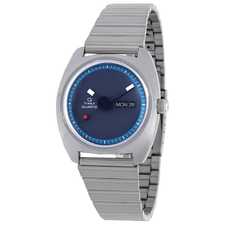Photo: Timex Q Timex 1975 Enigma Reissue Quartz Blue Dial Mens Watch TW2W59800