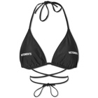 Vetements Women's Logo Bikini Top in Black