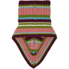 Dries Van Noten Multicolor Wool Zip Collar Scarf