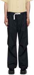 Jil Sander Navy Pleated Trousers