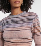 Susan Fang Printed sheer tulle top