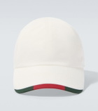 Gucci Web Stripe cotton-blend baseball cap